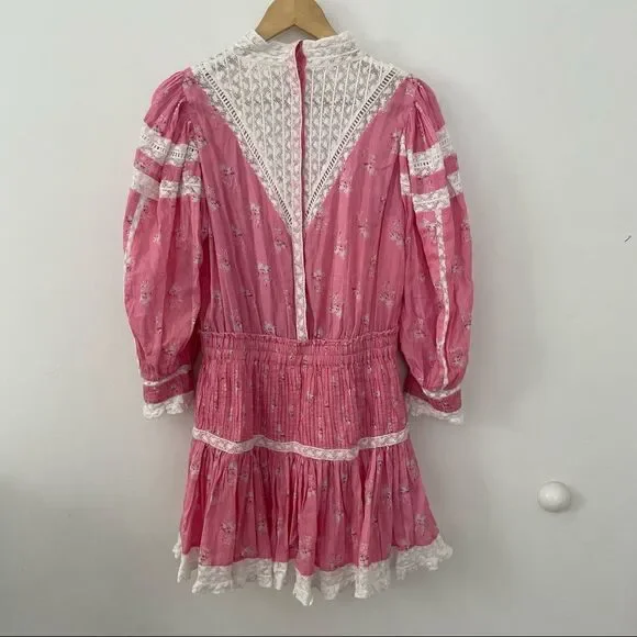 LOVESHACKFANCY Viola Dress in Pink - Picture 9 of 12